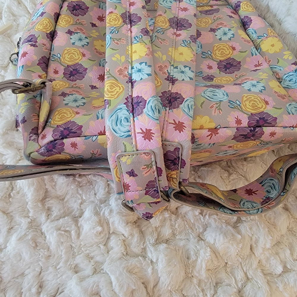Floral Backpack with Front Zipper Pocket - Picture 7 of 7